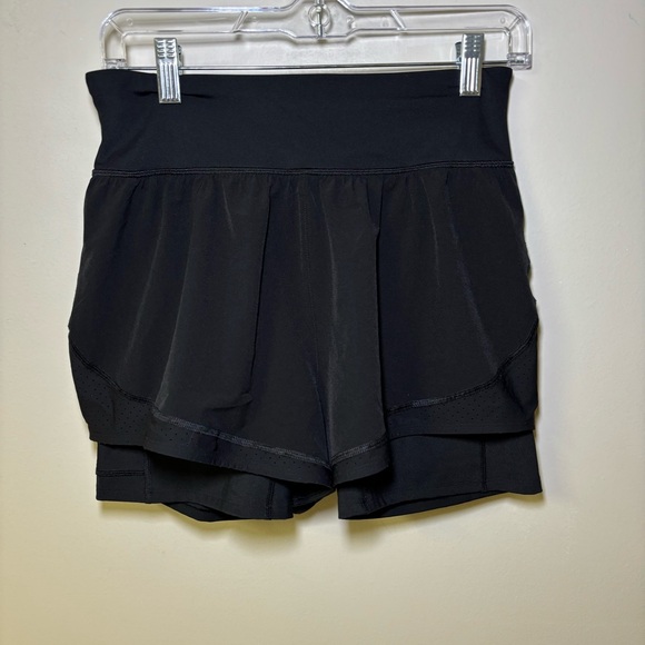 Spanx Skort Womens Medium Black Get Moving Pleated Athletic Stretch Pock… - Picture 1 of 12
